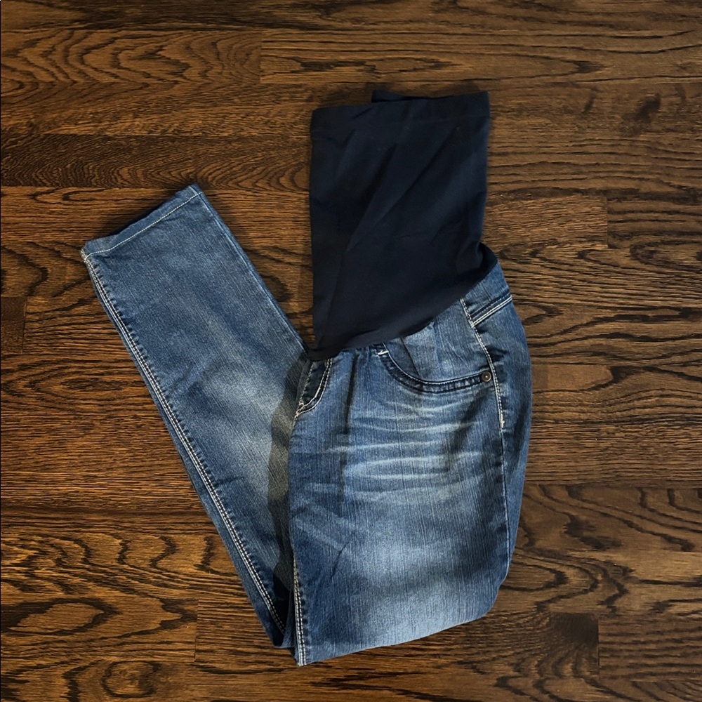 Indigo Blue Maternity Blue Denim Jeans, size small
